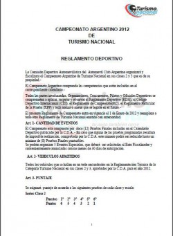 Reglamento Deportivo 2012