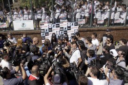 Los medios de prensa acompañaron al TN pinta bien.