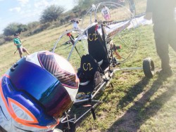 Fabián Pisandelli, minutos antes de volar por su querida Santa Rosa